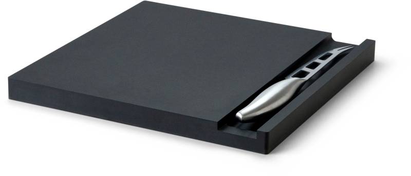 Continenta Käsebrett "mit Messer, Duracore schwarz" hochwertige Verarbeitung, inkl. Käsemesser von Continenta
