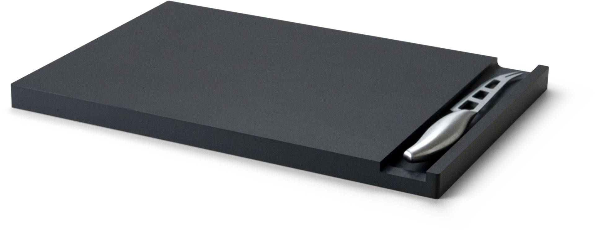 Continenta Käsebrett "mit Messer, Duracore schwarz" hochwertige Verarbeitung, inkl. Käsemesser von Continenta