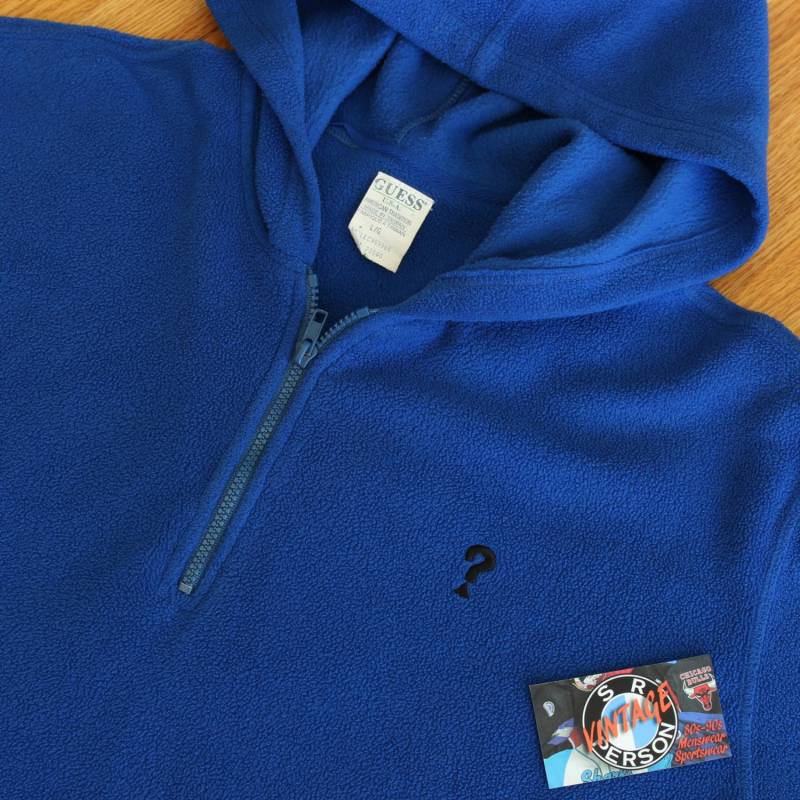 Jahrgang Vermutung Jeans Usa Halbe Zip Fleece Hoodie Pullover Fragezeichen Jahrgang Vermutung Jeans Usa Halbe Zip Fleece Hoodie Pullover Fragezeichen von ContinueThe90s