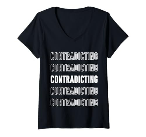 Damen Widersprüchlich T-Shirt mit V-Ausschnitt Damen Widersprüchlich T-Shirt mit V-Ausschnitt von Contradicting Apparel