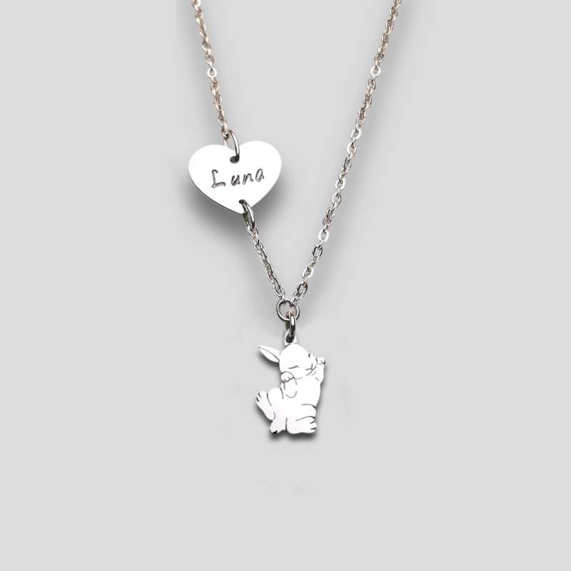 Kaninchen-Halskette/Hasen-Halskette Kaninchen-Liebhaber-Halskette Personalisiertes Kaninchen Haustier-Andenken Kaninchen-Halskette/Hasen-Halskette Kaninchen-Liebhaber-Halskette Personalisiertes Kaninchen Haustier-Andenken von ContrariaBijoux