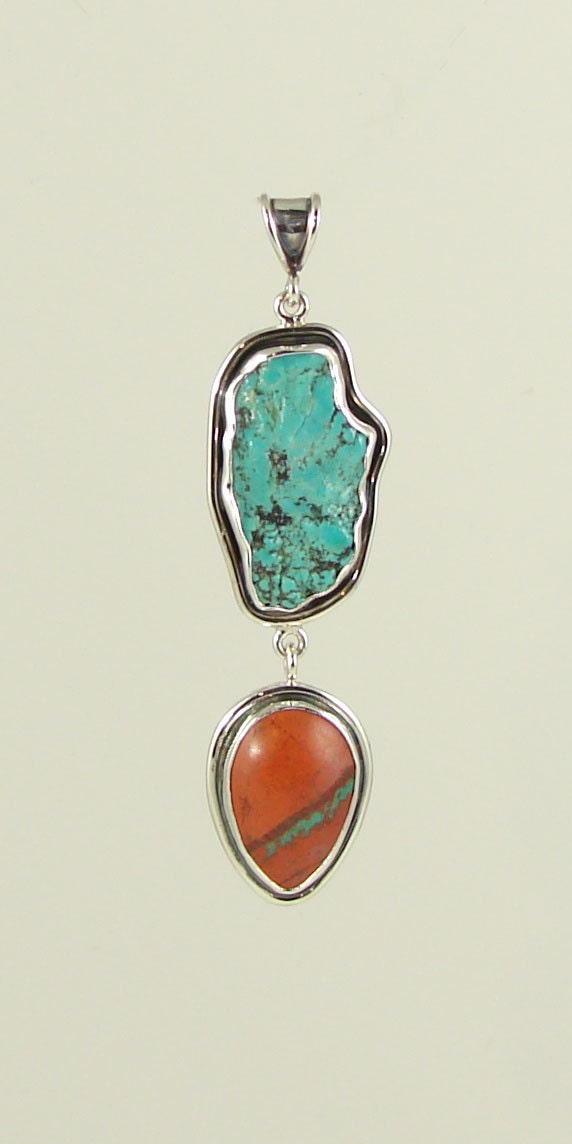 Türkis Und Sonoran Sonnenuntergang Anhänger von ContraryMaryJewelry