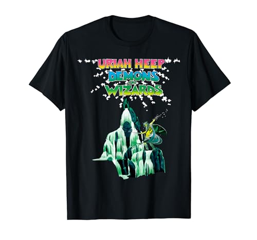 Control Industry - Uriah Heep Musik-Fan-Shop-T-Shirt Schwarz V-Ausschnitt Kurzarm T-Shirt Unisex Erwachsene Unisex Kinder von Control Industry