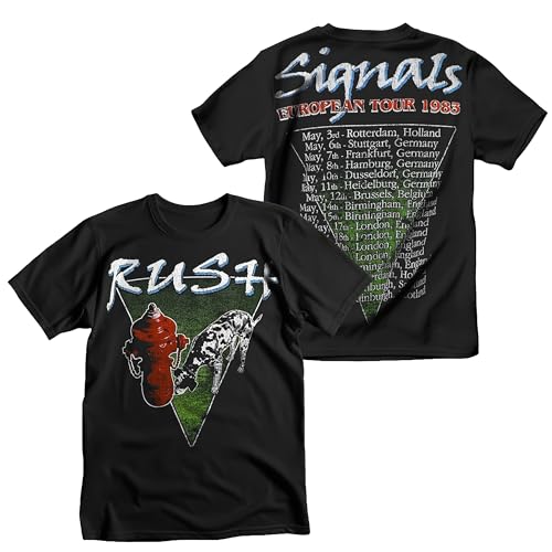 Rush Herren Signals European 1983 Tour Slim Fit T-Shirt - Schwarz - XX-Large Rush Herren Signals European 1983 Tour Slim Fit T-Shirt - Schwarz - XX-Large von Control Industry