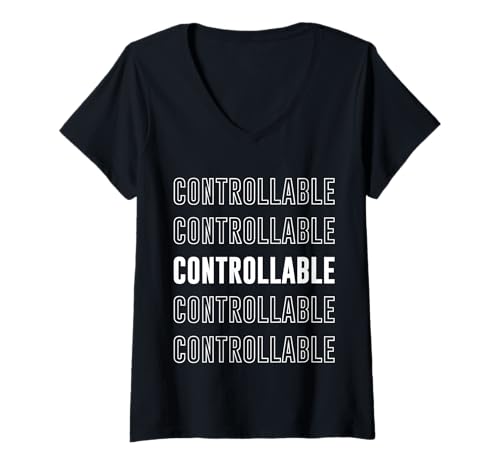 Damen Steuerbar T-Shirt mit V-Ausschnitt von Controllable Apparel