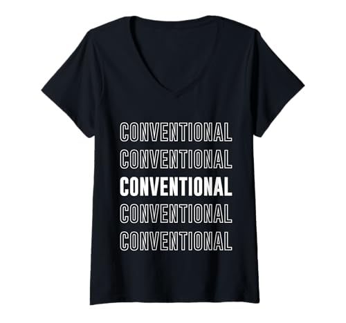 Damen Konventionell T-Shirt mit V-Ausschnitt Damen Konventionell T-Shirt mit V-Ausschnitt von Conventional Apparel