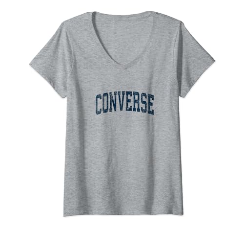 Damen Converse Texas TX Sportliches Vintage-Design, marineblau T-Shirt mit V-Ausschnitt Damen Converse Texas TX Sportliches Vintage-Design, marineblau T-Shirt mit V-Ausschnitt von Converse TX Retro Shirts & Gifts