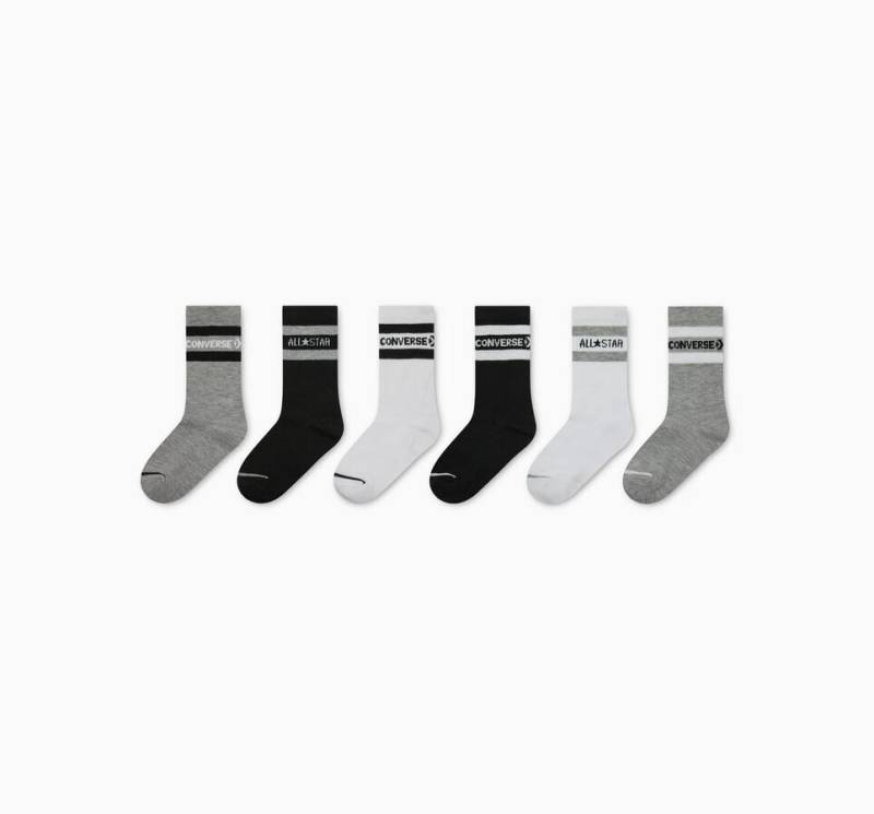 6-Pack Wordmark Stripe Crew Socks von Converse
