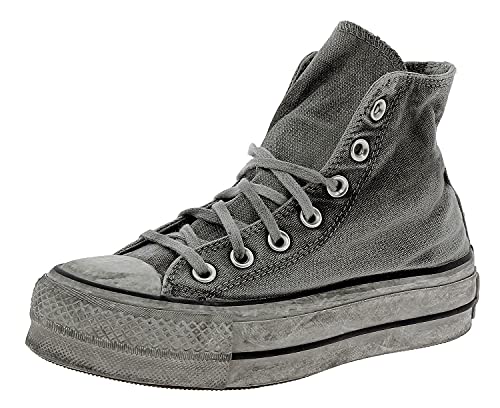 CONVERSE Damen Chuck Taylor All Star Hi Lift Canvas LTD Sneaker, Gray/Gray/White, 35 EU von Converse