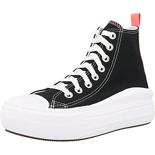 CONVERSE Chuck Taylor All Star Move Sneaker, Black/Pink Salt/White, 38.5 EU von Converse