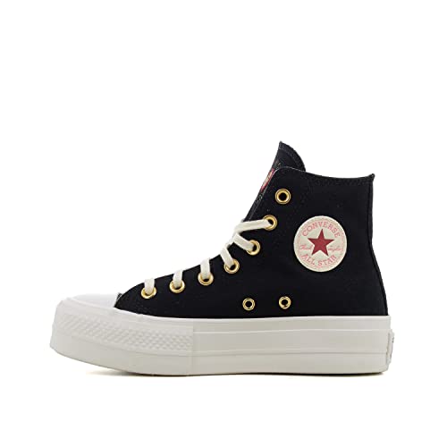 CONVERSE Damen Chuck Taylor All Star Lift Sneaker, Black/Egret/Back Ally Brick, 39.5 EU von Converse