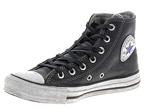 CONVERSE Herren Chuck Taylor All Star Leather LTD Sneaker, Black/White/Black, 36 EU von Converse