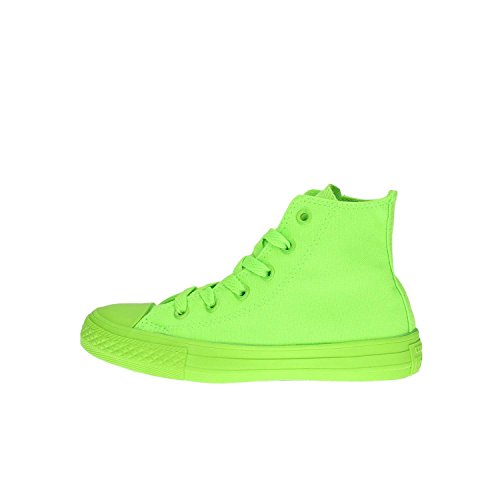 CONVERSE - Leuchtend grüner Chuck Taylor All Star Sneaker mit Schnürsenkeln aus Stoff, vorne ein Gummieinsatz, Unisex Kinder-30 von Converse