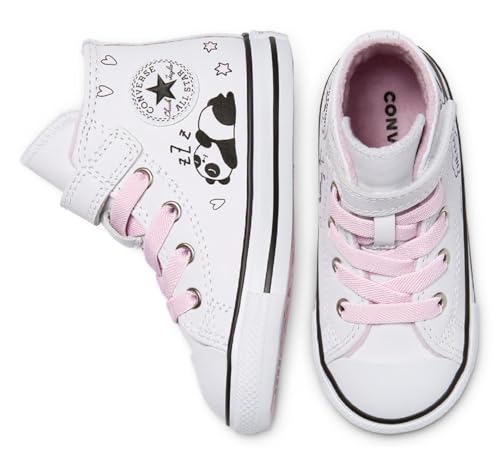 Converse, Chuck Taylor All Star 1V Hi Sneakers für Mädchen, Weiß/Schwarz/Pink, 769754C, Weiß Schwarz Pink, 18 EU Converse, Chuck Taylor All Star 1V Hi Sneakers für Mädchen, Weiß/Schwarz/Pink, 769754C, Weiß Schwarz Pink, 18 EU von Converse