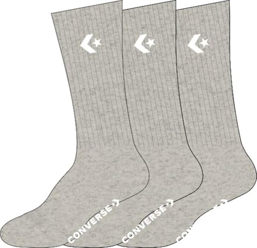 Converse 3PP MEN CLASSIC STAR CHEVRON CREW, HALF CUSHION E726H - GREY ONE SIZE, E726H - Grau, 43-46 von Converse