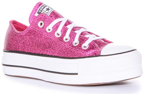 Converse A05438C Damen Chuck Taylor Platform Sparkle Sneaker, Fuchsia, 40 EU von Converse