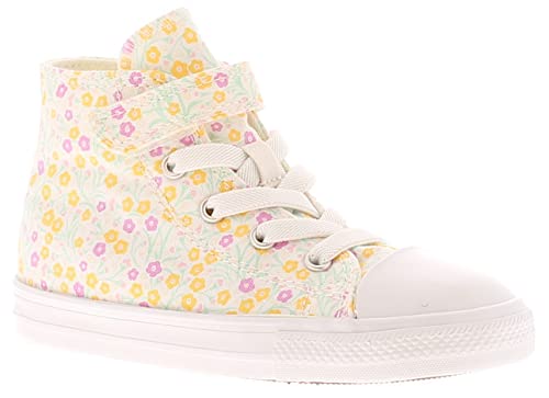 Converse All Star Chuck Taylor HI Kinder Sneaker Madchen Schuhe Weiß Pink Blumen, Schuhgröße:22 EU, Farbe:Weiß von Converse