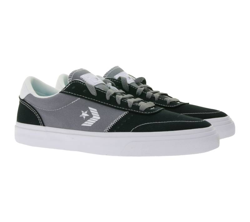 Converse BOULEVARD Herren Low Top Sneaker mit SmartFOAM-Einlegesohle Skater-Schuhe 172647C Schwarz/Grau von Converse