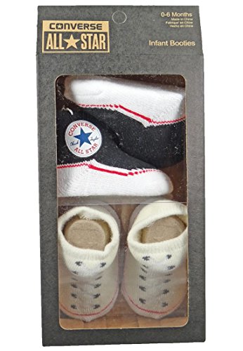 Converse Baby Söckchen Baby Schuhe 023 Jet Black 1 x Schwarz und 1 x Weiß 2er Pack, OneSize:OneSize von Converse