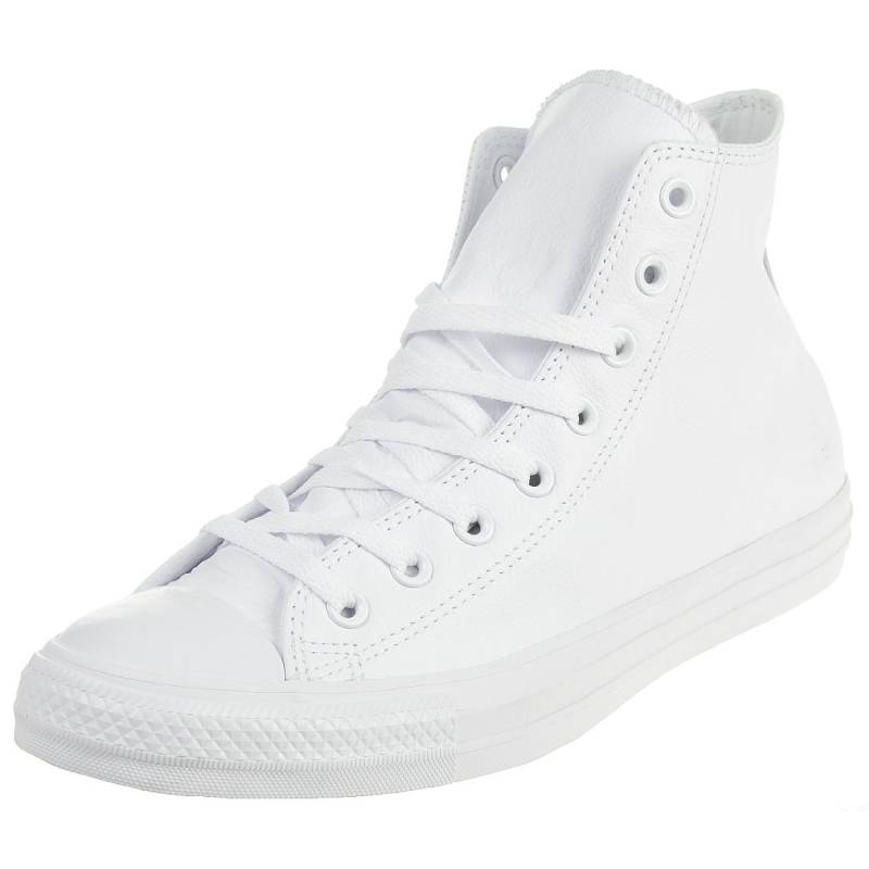 Converse CTAS LTHR HI Sneaker Chuck Unisex Leder Monochrom Weiss 1T406 von Converse