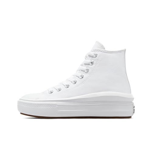 Converse Sneaker 568498C Chuck Taylor All Star Move HI White Natural Ivory Black, Groesse:36 EU von Converse