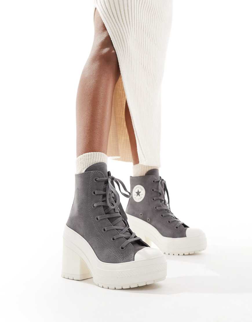 Converse - Chuck 70 De Luxe Hi - Sneaker in Grau mit Absatz von Converse