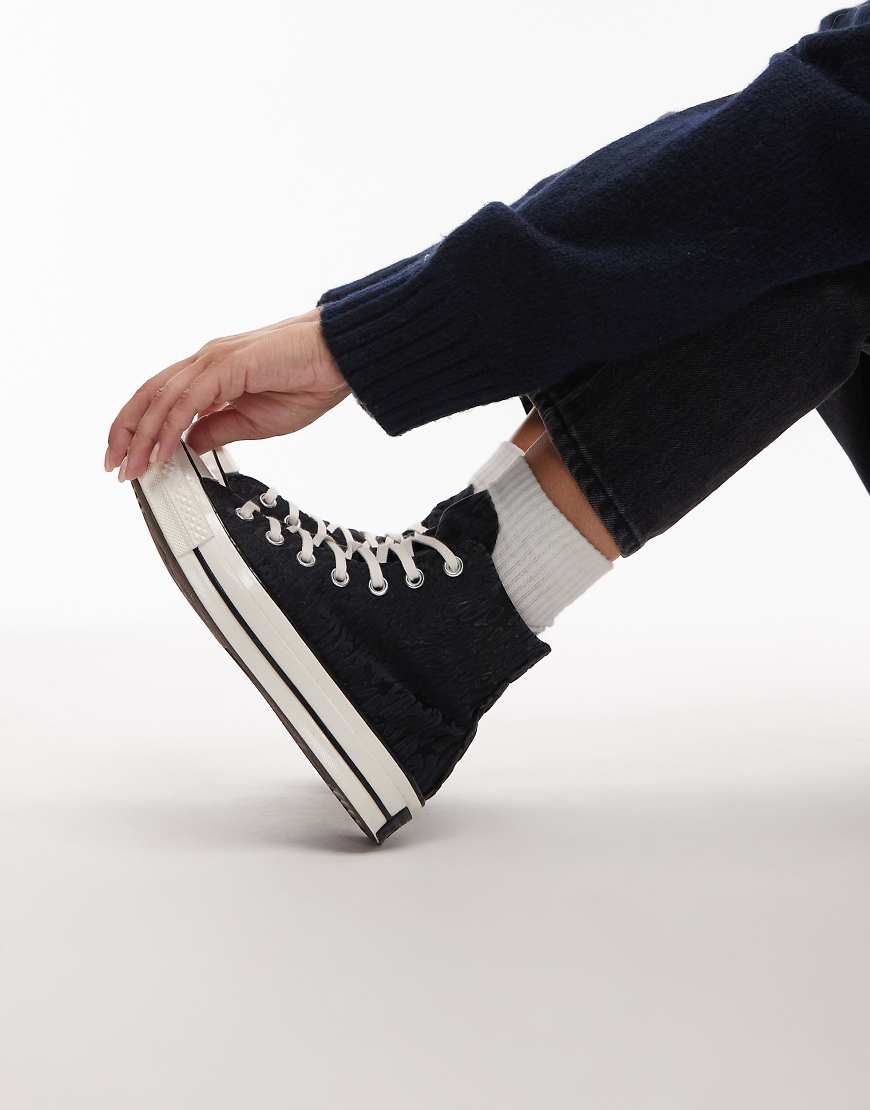 Converse - Chuck 70 Hi - Sneaker mit Leopardenmuster in Schwarz von Converse