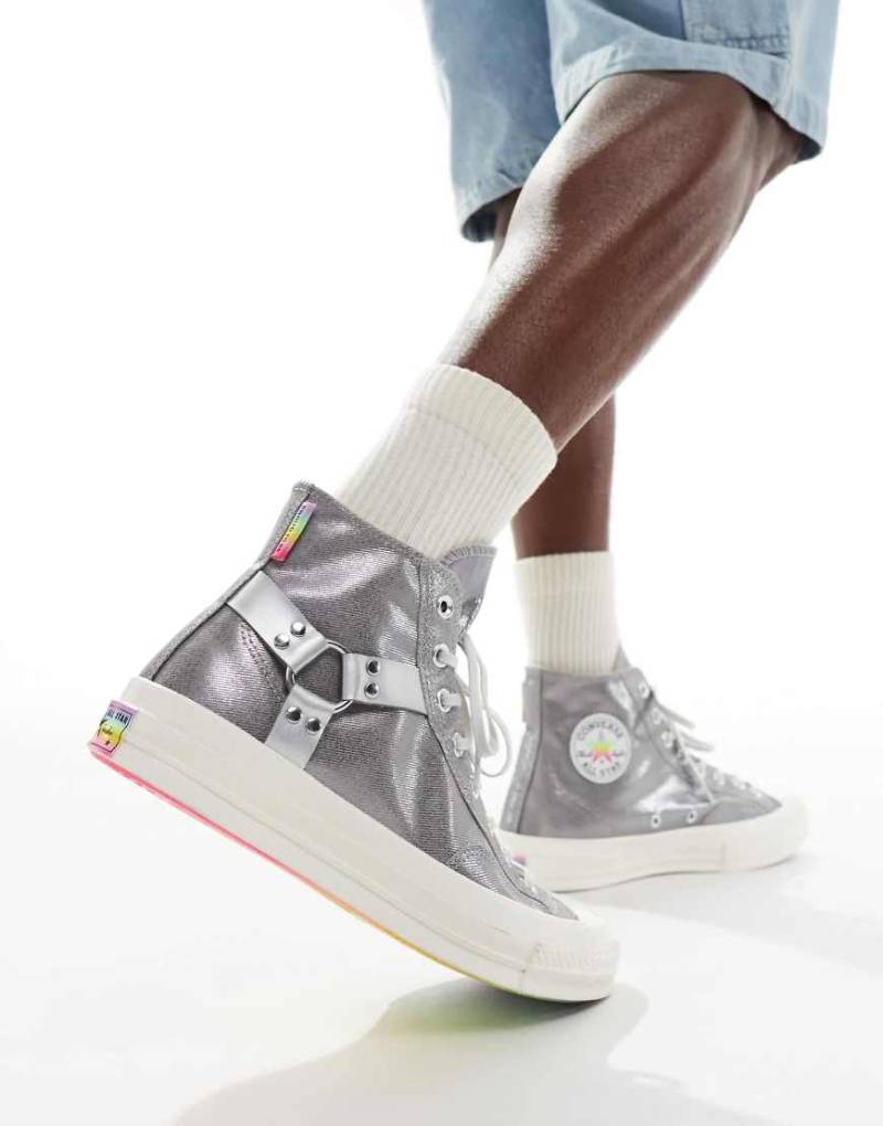 Converse - Chuck 70 Pride Hi - Sneaker in Silber von Converse