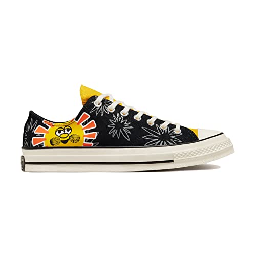 Converse Chuck 70 OX Sneaker mit Buntem Druck Sunny Floral Freizeitschuhe City-Schuhe Schwarz/Bunt, Größe:42 von Converse