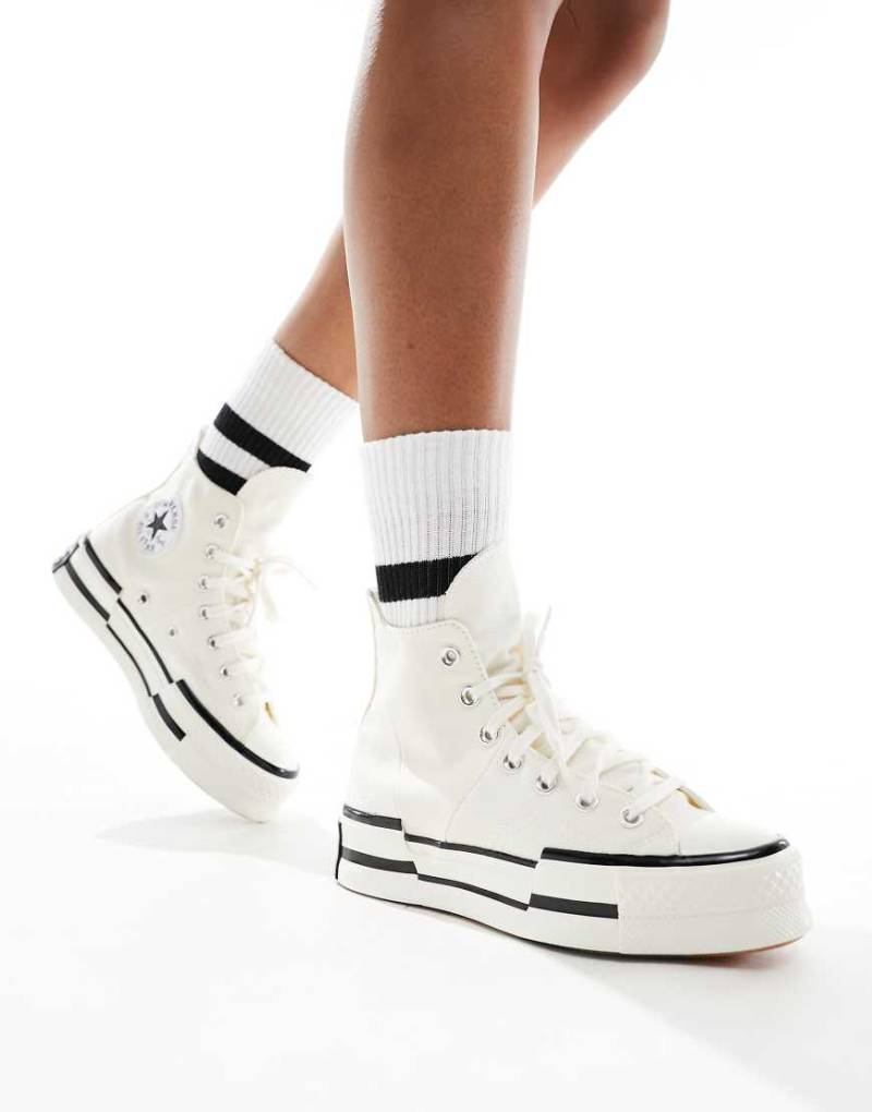 Converse - Chuck 70 Plus Hi - Sneaker in Cremeweiß von Converse