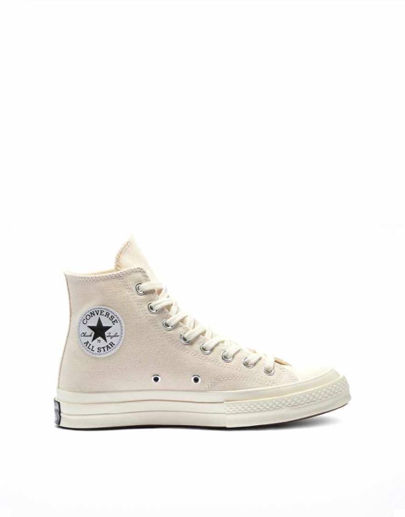 Converse - Chuck 70 Hi Vintage - Canvas-Sneaker in Reihergrau-Weiß von Converse