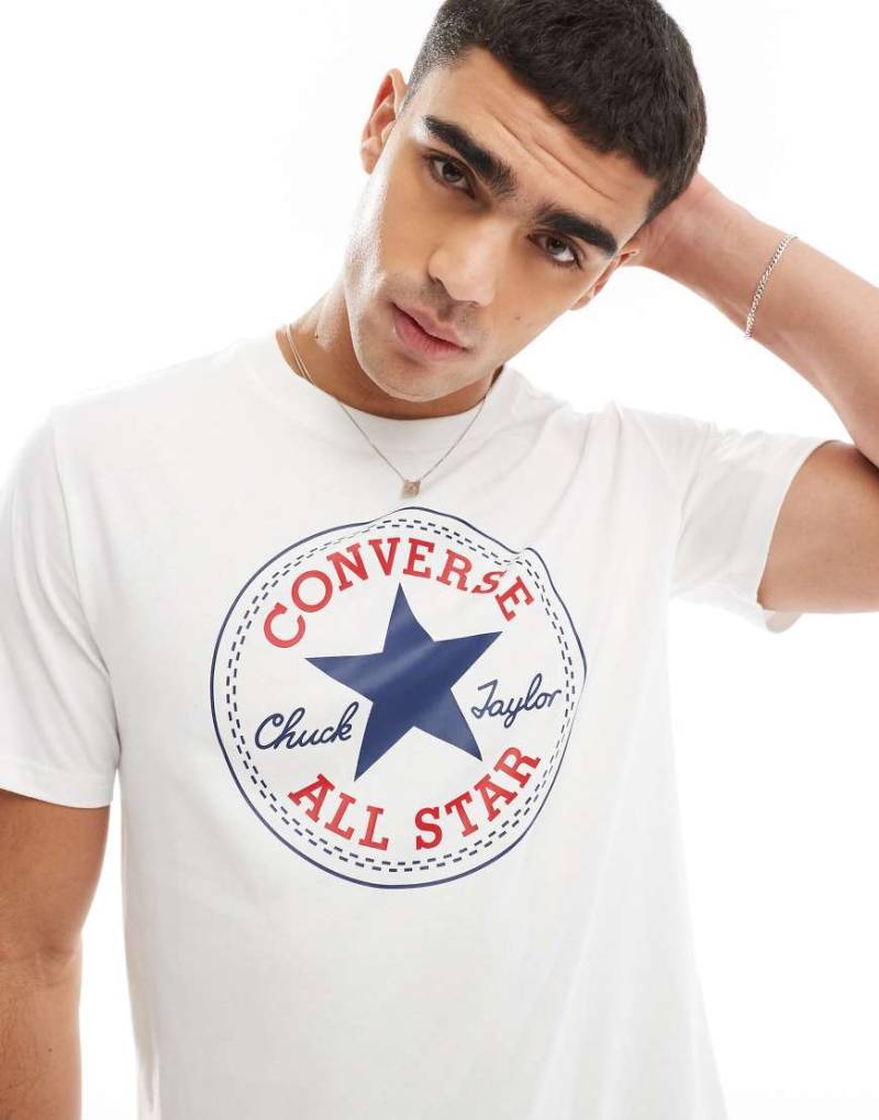 Converse - Chuck - T-Shirt in Weiß mit Emblem von Converse