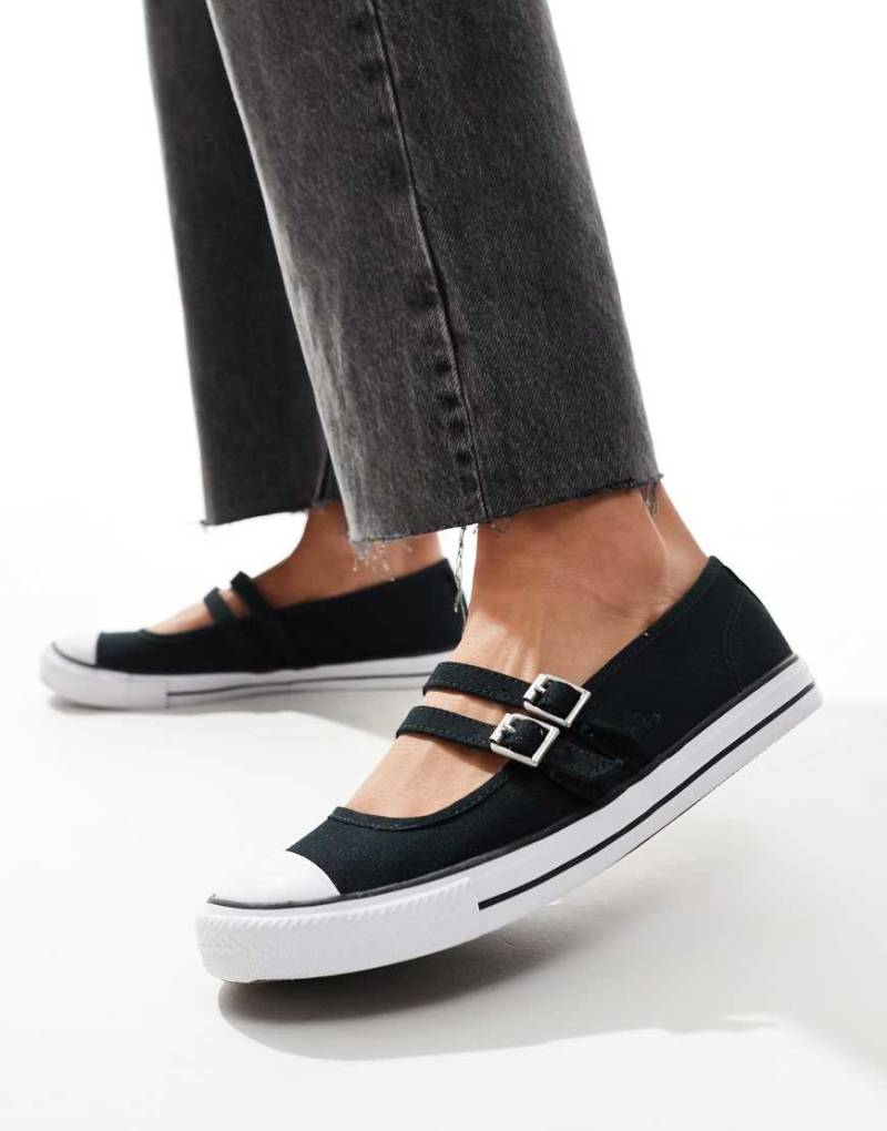Converse - Chuck Taylor All Star Dainty Ox - Mary Jane-Schuhe in Schwarz von Converse