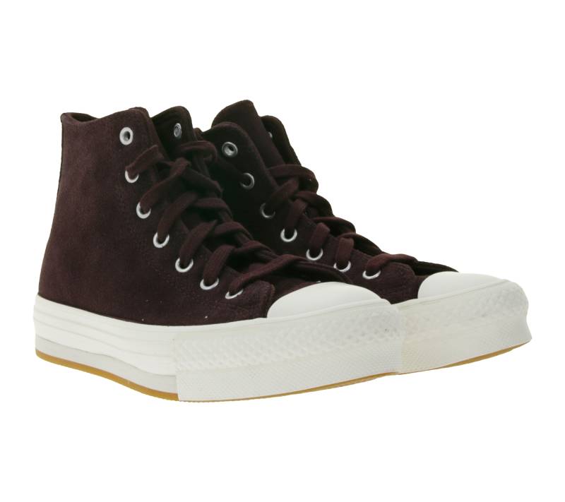 Converse Chuck Taylor All Star Eva Lift Damen Schuhe High Top Chucks mit weichem Schaumstofffußbett Echtleder Retro-Sneaker A11596C Weinrot von Converse