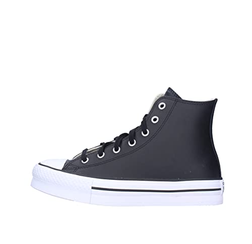 Converse Chuck Taylor All Star Eva Lift Leather Sneaker, Black/Natural Ivory/White, 37.5 EU von Converse