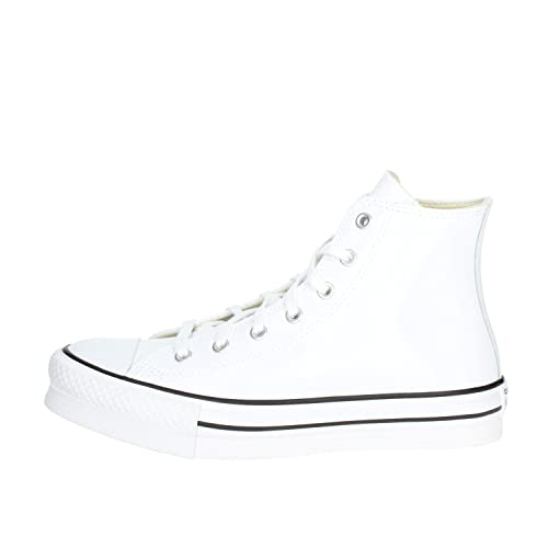 Converse Chuck Taylor All Star Eva Lift Leather Sneaker, White/Natural Ivory/Black, 39 EU von Converse