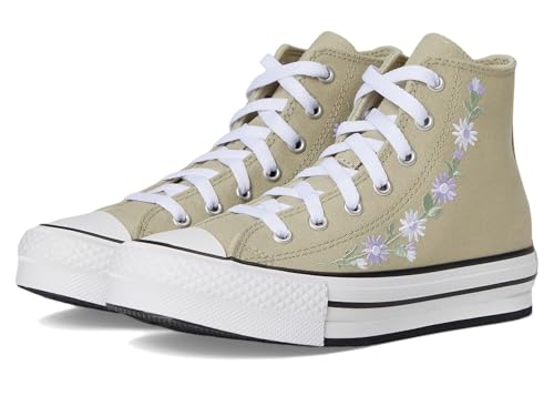 Converse Chuck Taylor All Star Eva Lift Platform Florals für Kinder, unisex, kleines Kind, Pale Surplus/White/Violet Heat, 12.5 Little Kid von Converse