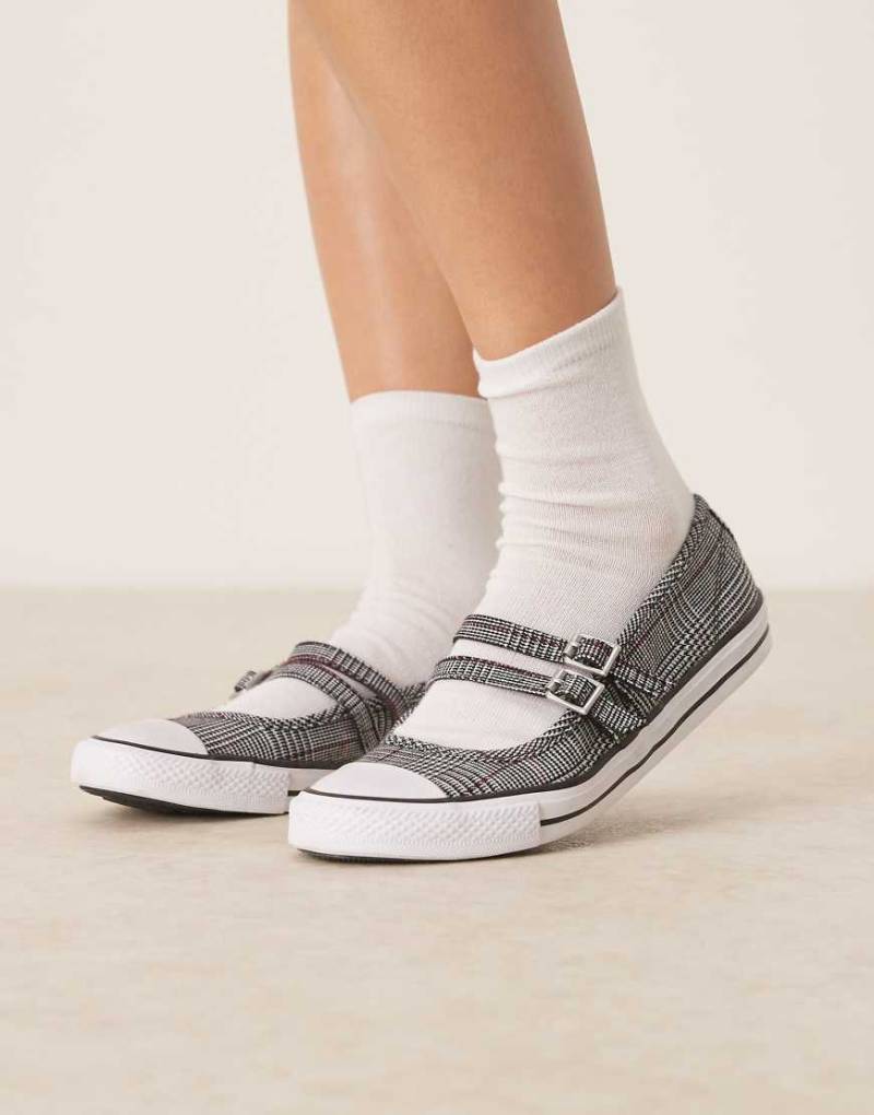 Converse - Chuck Taylor All Star - Flache Ballerinas im Mary-Jane-Stil in Grau von Converse