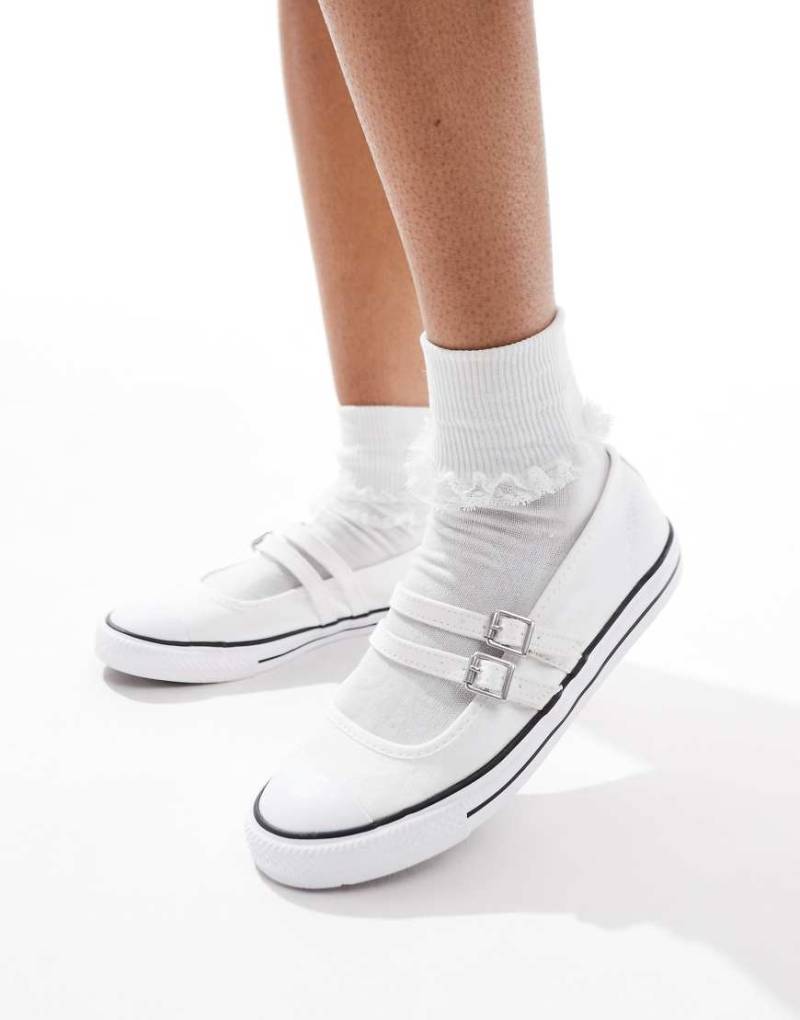 Converse - Chuck Taylor All Star - Flache Ballerinas im Mary-Jane-Stil in Weiß von Converse