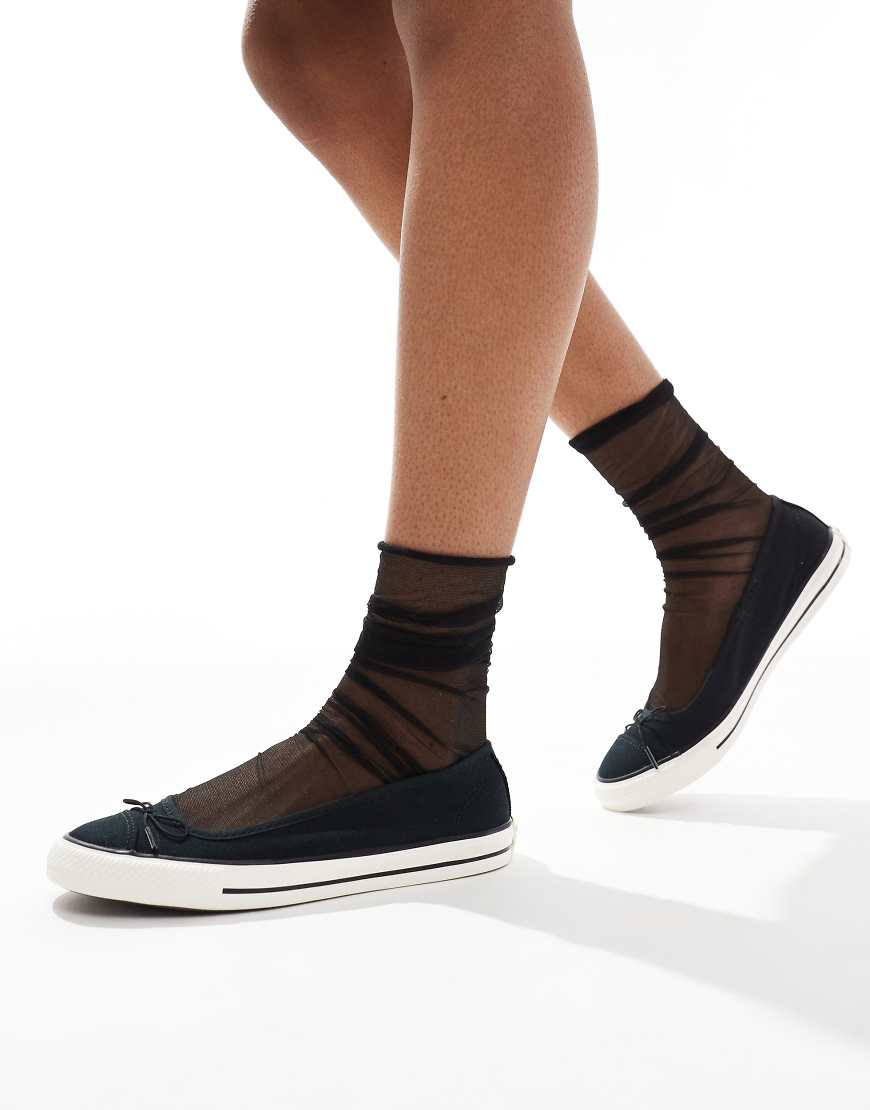 Converse - Chuck Taylor All Star - Flache Ballerinas in Schwarz von Converse