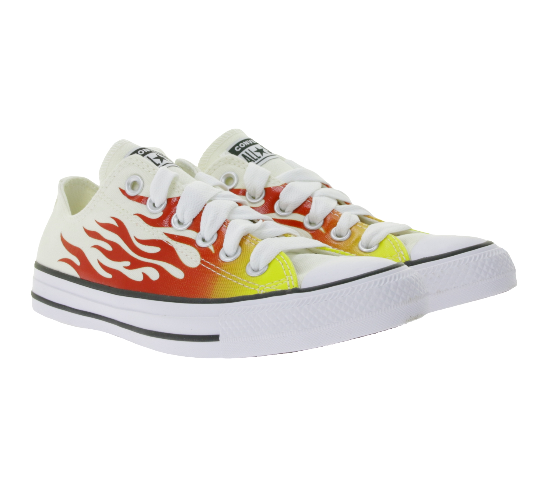 Converse Chuck Taylor All Star Flames Damen Chucks Retro-Sneaker mit OrthoLite-Dämpfung Low Top Schuhe A09889C Hell-Beige von Converse