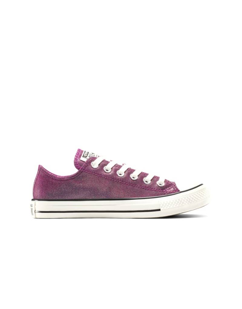 Converse - Chuck Taylor All Star - Glitzernde Sneaker in Frozen Acai/Schwarz/Egret-Lila von Converse