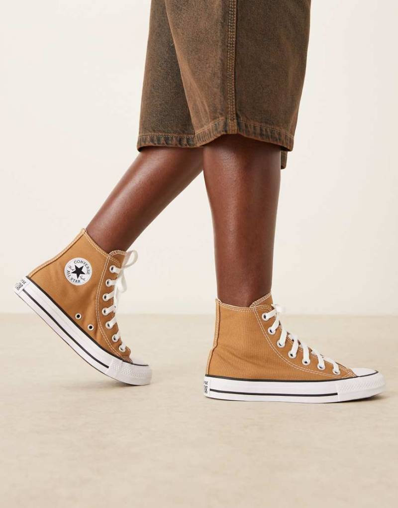 Converse - Chuck Taylor All Star Hi - Knöchelhohe Unisex-Sneaker in Hellbraun-Brown von Converse