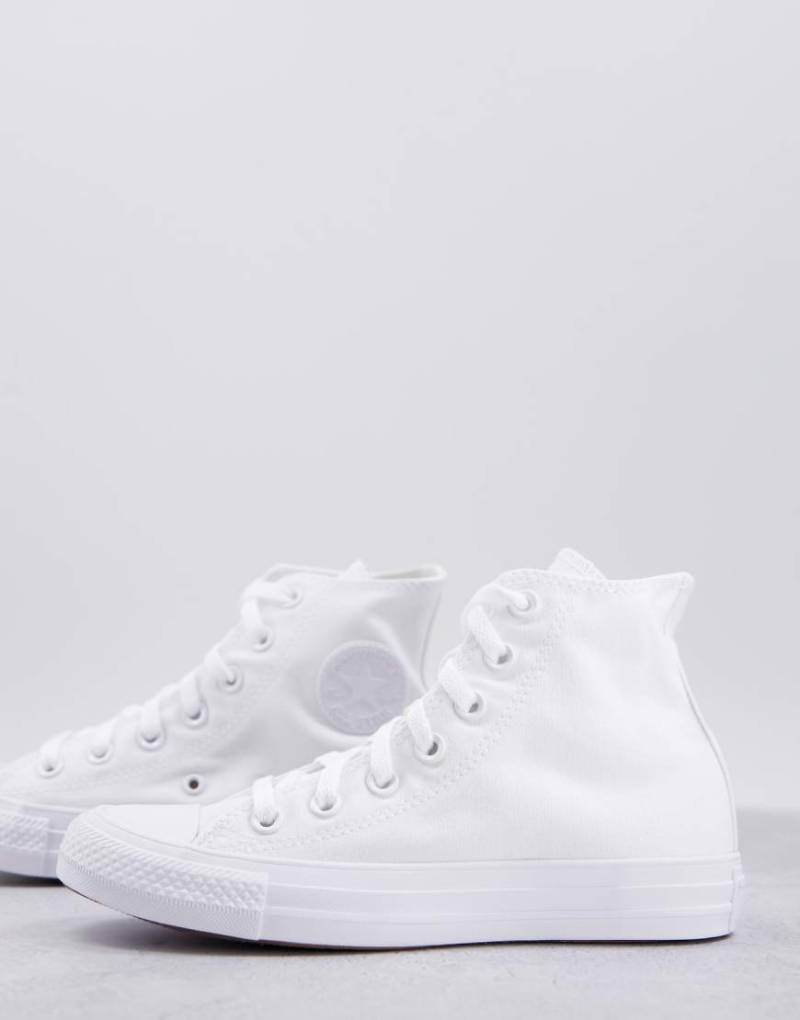 Converse - Chuck Taylor All Star Hi - Knöchelhohe Sneaker in Uni-Weiß von Converse