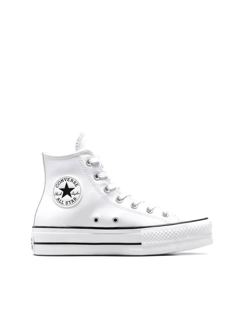 Converse - Chuck Taylor All Star Hi Lift - Hohe Leder-Sneaker in Weiß von Converse