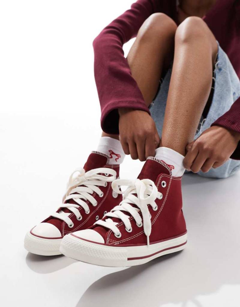 Converse - Chuck Taylor All Star Hi - Sneaker in Burgunderrot von Converse
