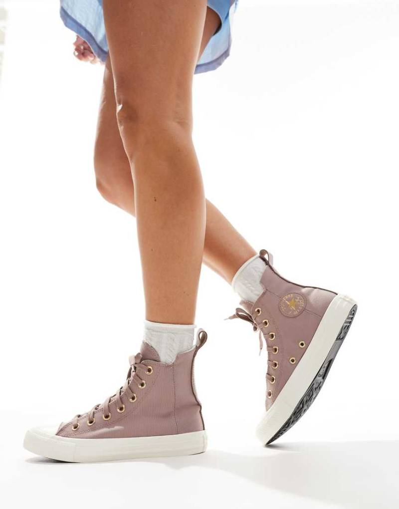 Converse - Chuck Taylor All Star Hi - Sneaker in Rosé-Braun von Converse