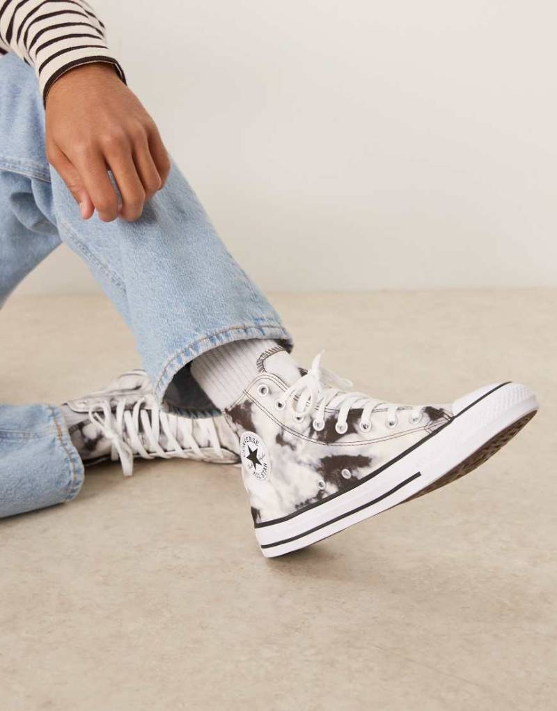 Converse - Chuck Taylor All Star Hi - Sneaker mit Batikmuster in Grau-Neutral von Converse