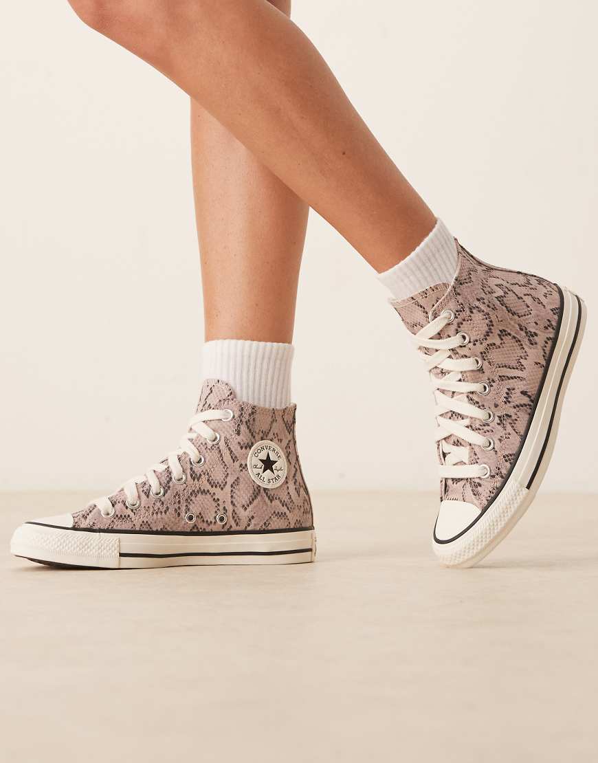 Converse - Chuck Taylor All Star Hi - Sneaker mit Schlangenmuster-Bunt von Converse