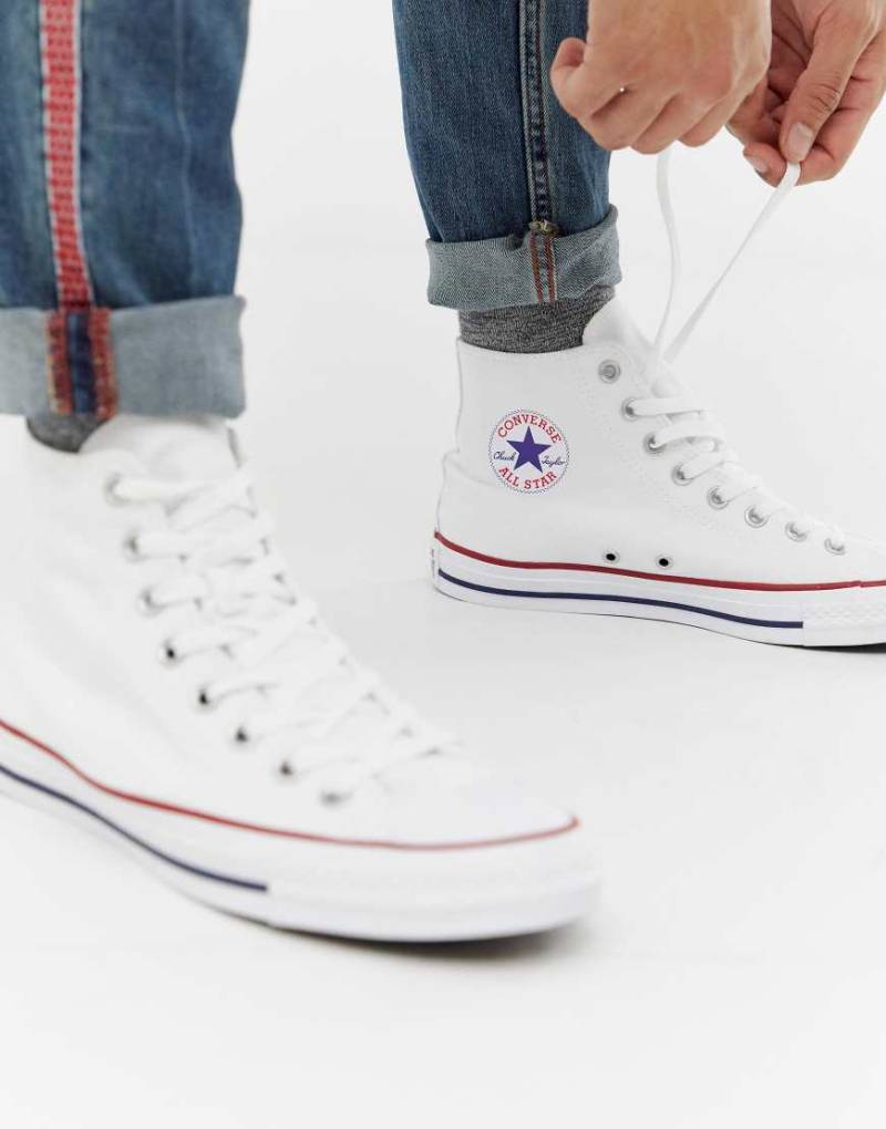 Converse - Chuck Taylor All Star Hi - Weiße Stoffschuhe, M7650C von Converse